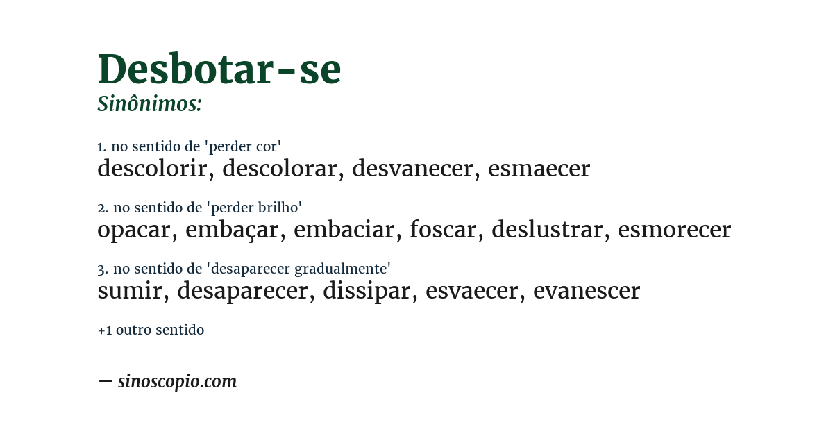 Sinônimo de desbotar-se