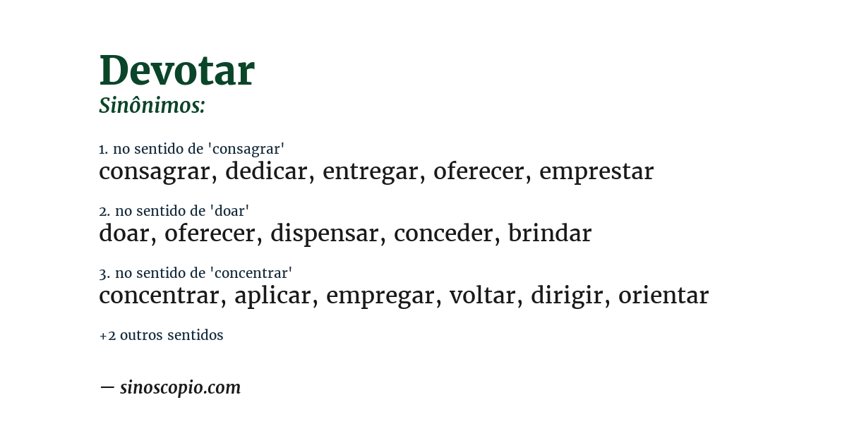 Sinônimo de devotar