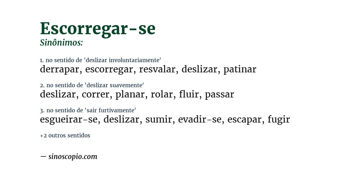 Sinônimo de escorregar-se