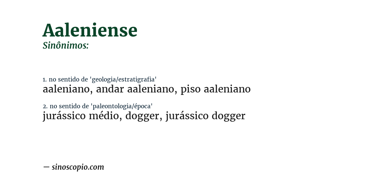 Sinônimo de aaleniense