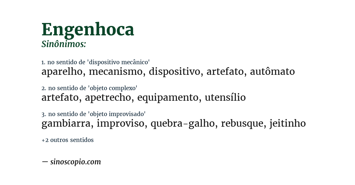 Sinônimo de engenhoca