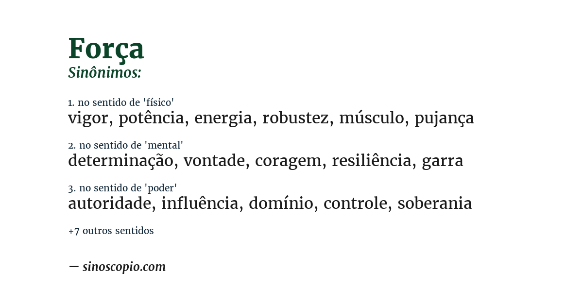 Sinônimo de força