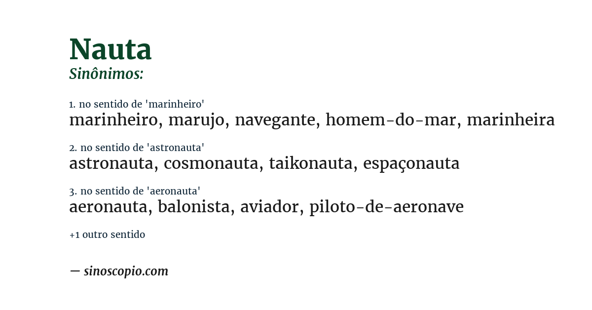 Sinônimo de nauta