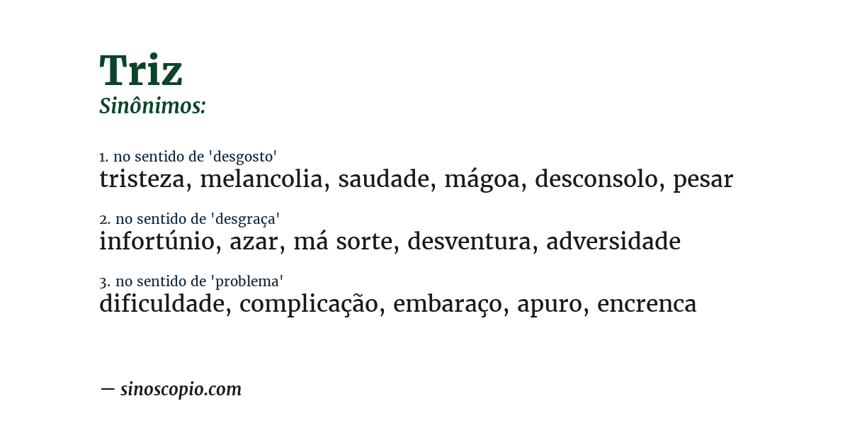 Sinônimo de triz