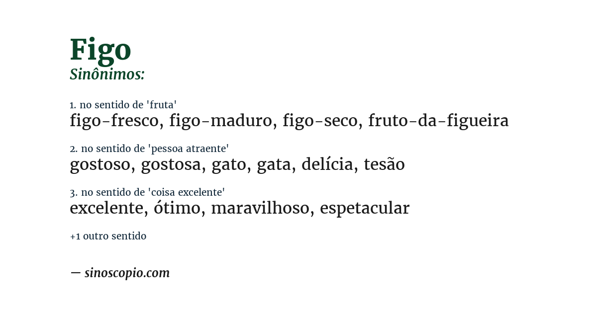 Sinônimo de figo
