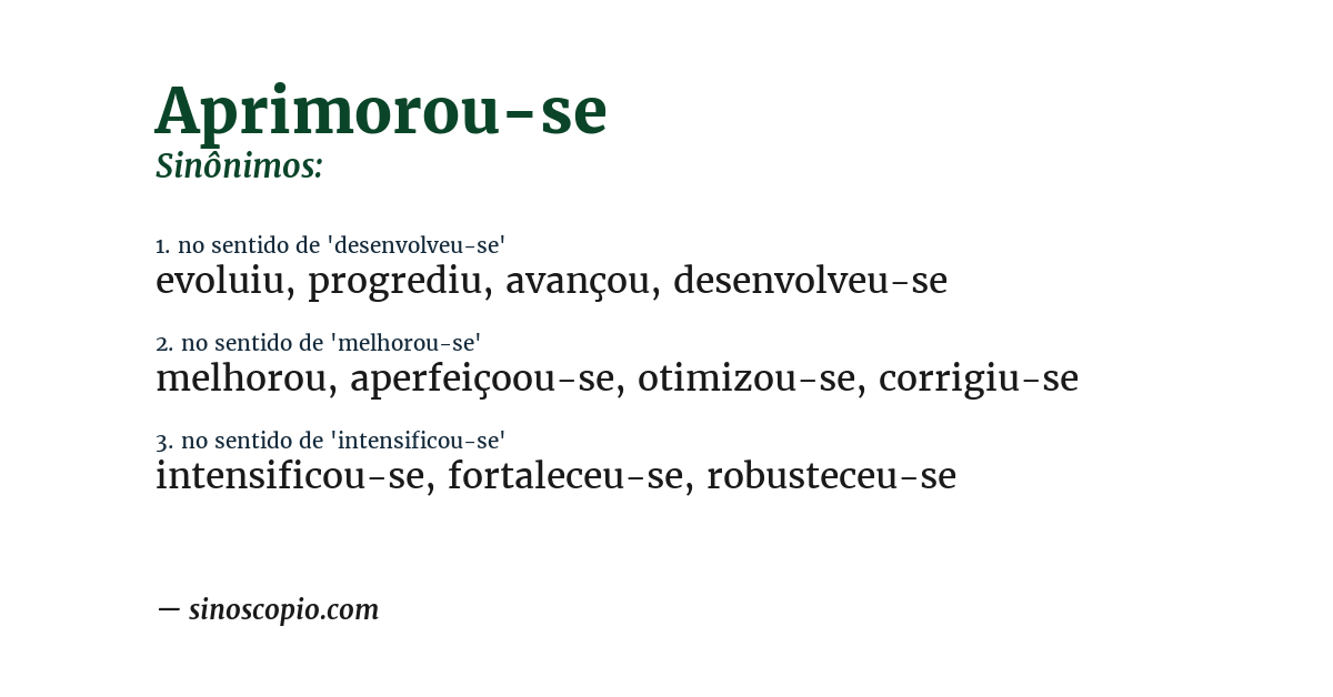 Sinônimo de aprimorou-se