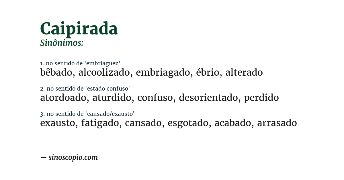 Sinônimo de caipirada