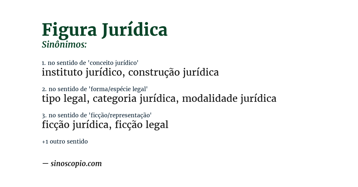 Sinônimo de figura jurídica