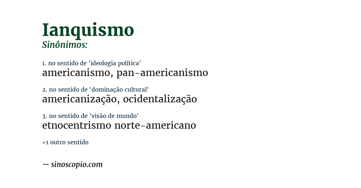 Sinônimo de ianquismo
