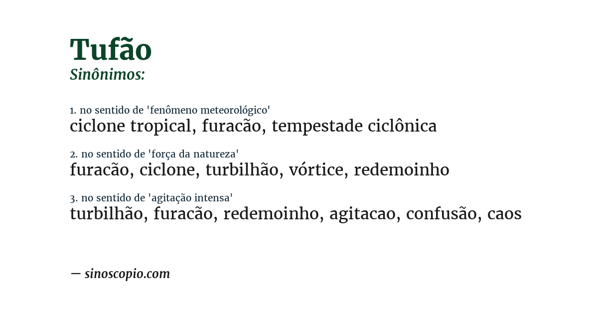 Sinônimo de tufão