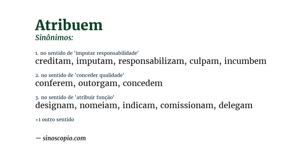 Sinônimo de atribuem