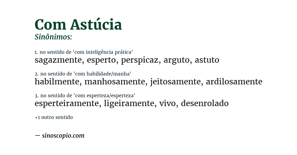 Sinônimo de com astúcia