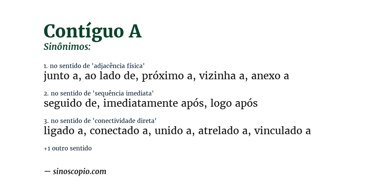 Sinônimo de contíguo a