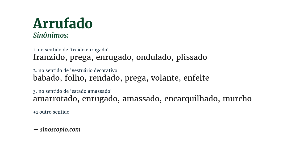 Sinônimo de arrufado