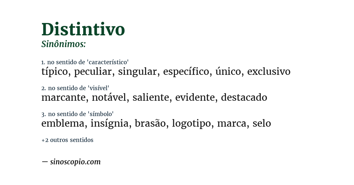 Sinônimo de distintivo
