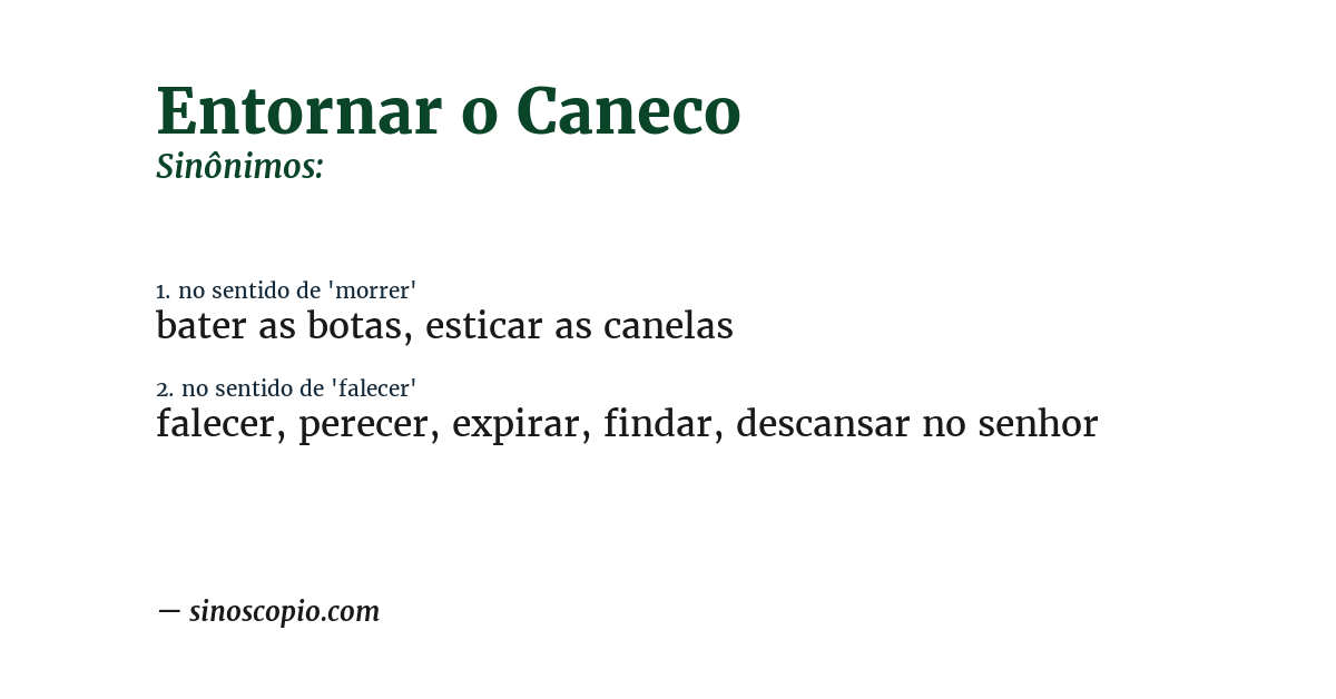 Sinônimo de entornar o caneco