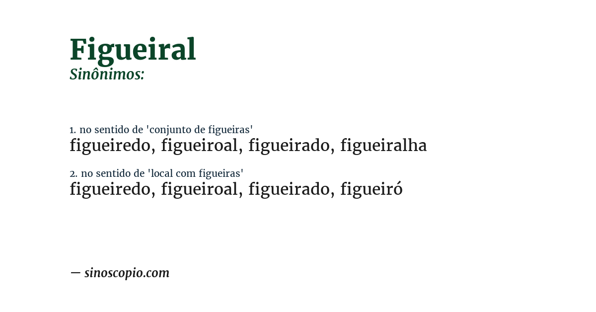 Sinônimo de figueiral