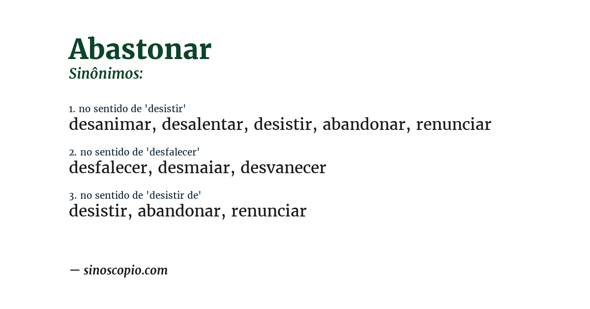 Sinônimo de abastonar