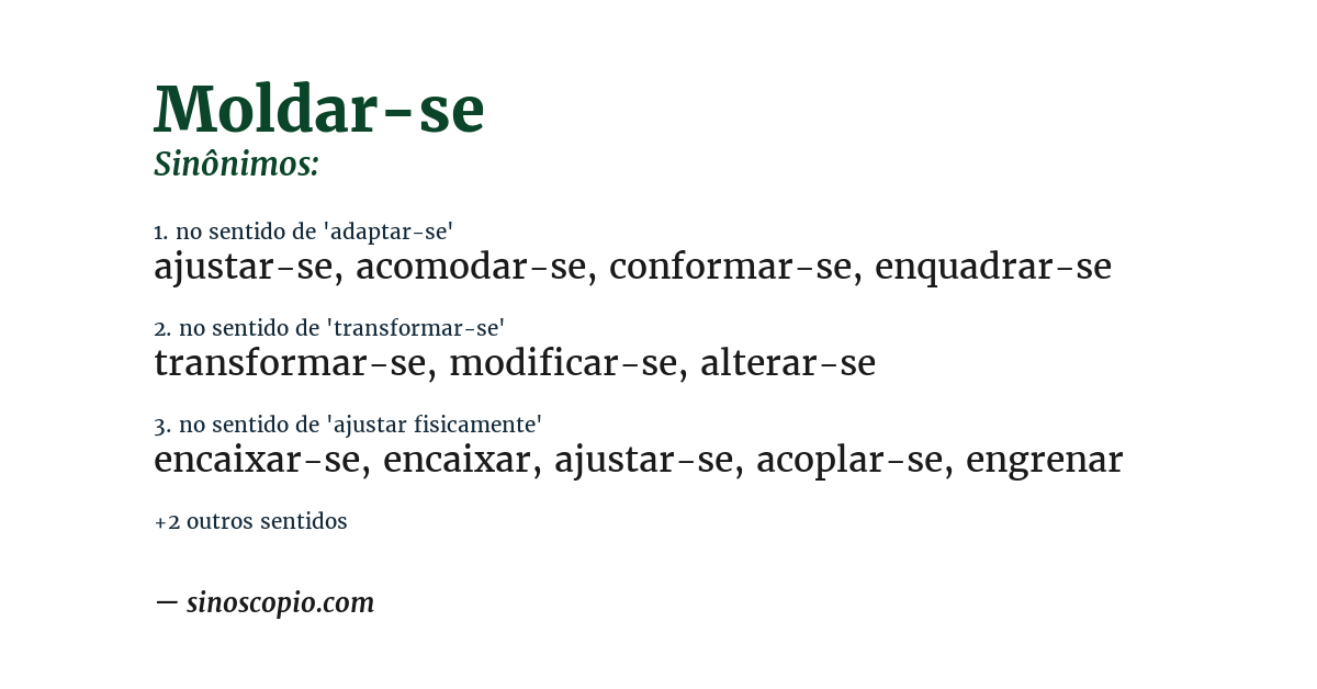 Sinônimo de moldar-se
