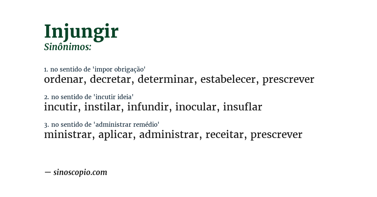 Sinônimo de injungir
