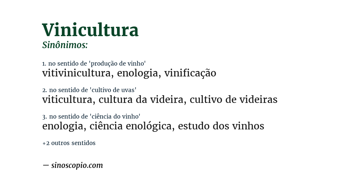 Sinônimo de vinicultura