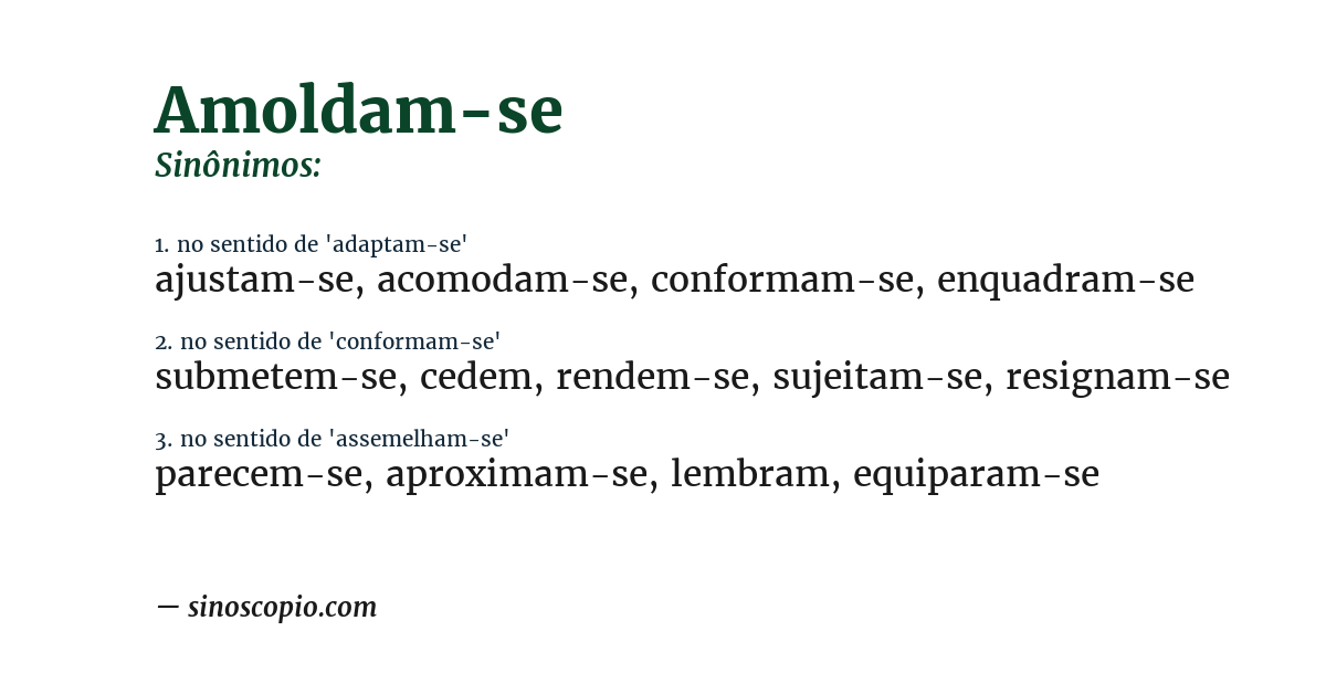 Sinônimo de amoldam-se