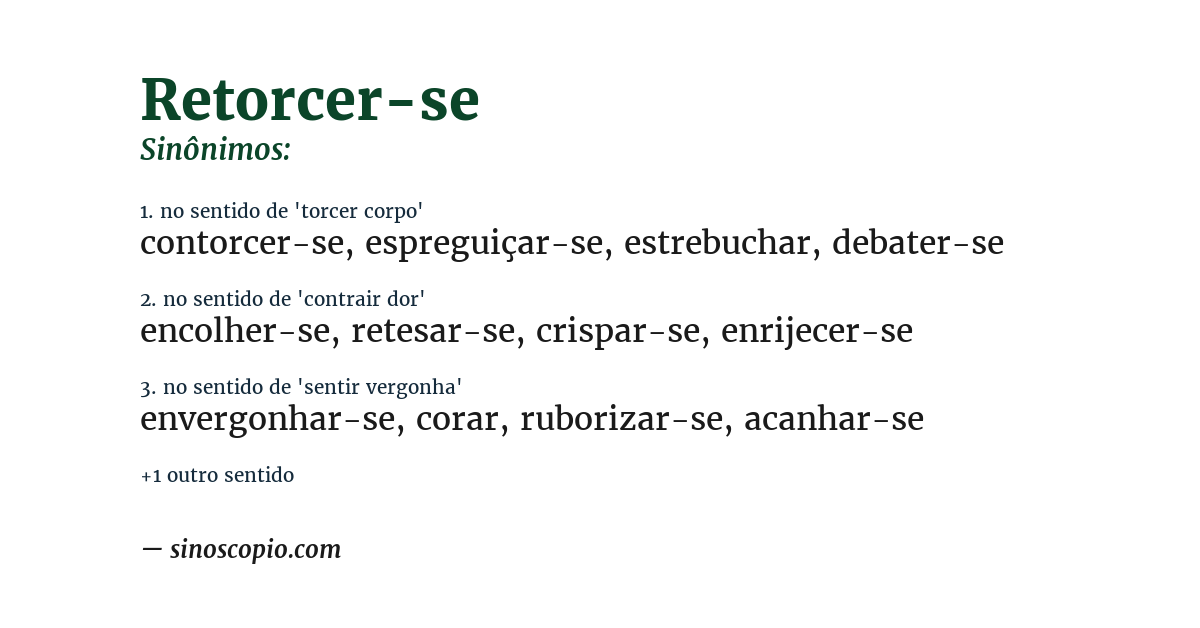 Sinônimo de retorcer-se
