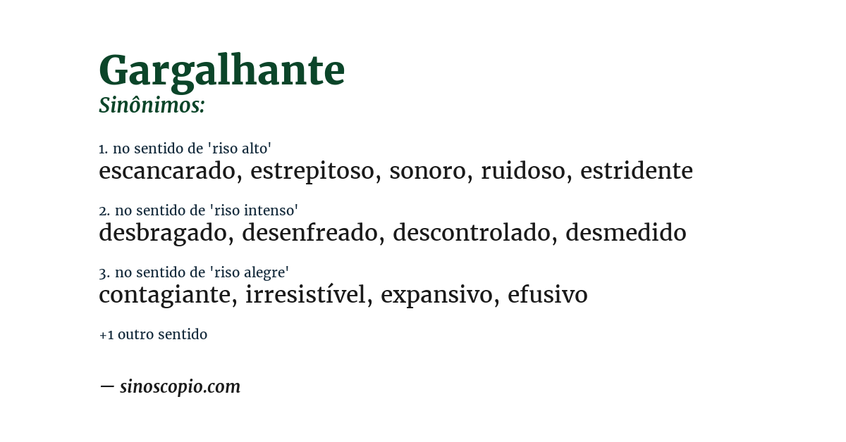 Sinônimo de gargalhante