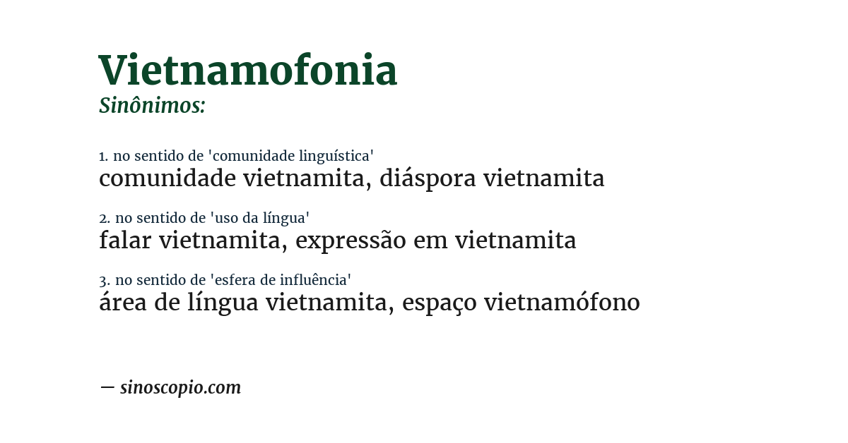Sinônimo de vietnamofonia