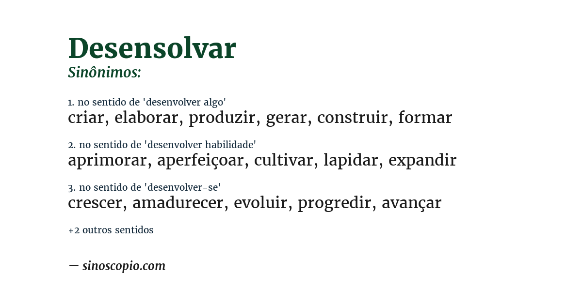 Sinônimo de desensolvar