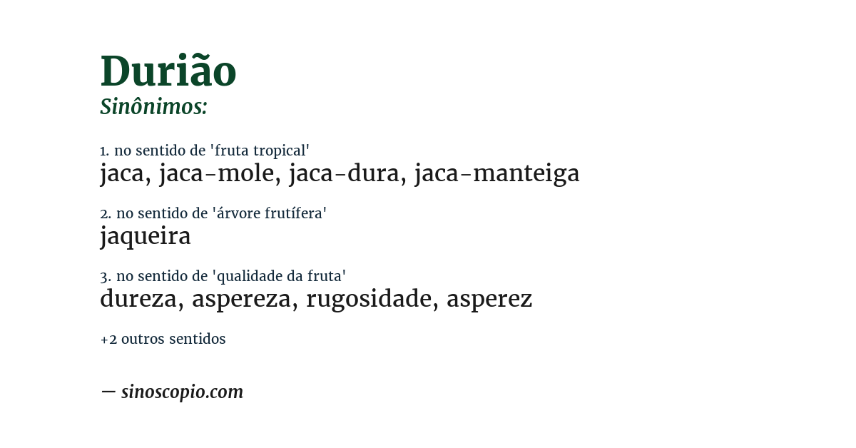 Sinônimo de durião