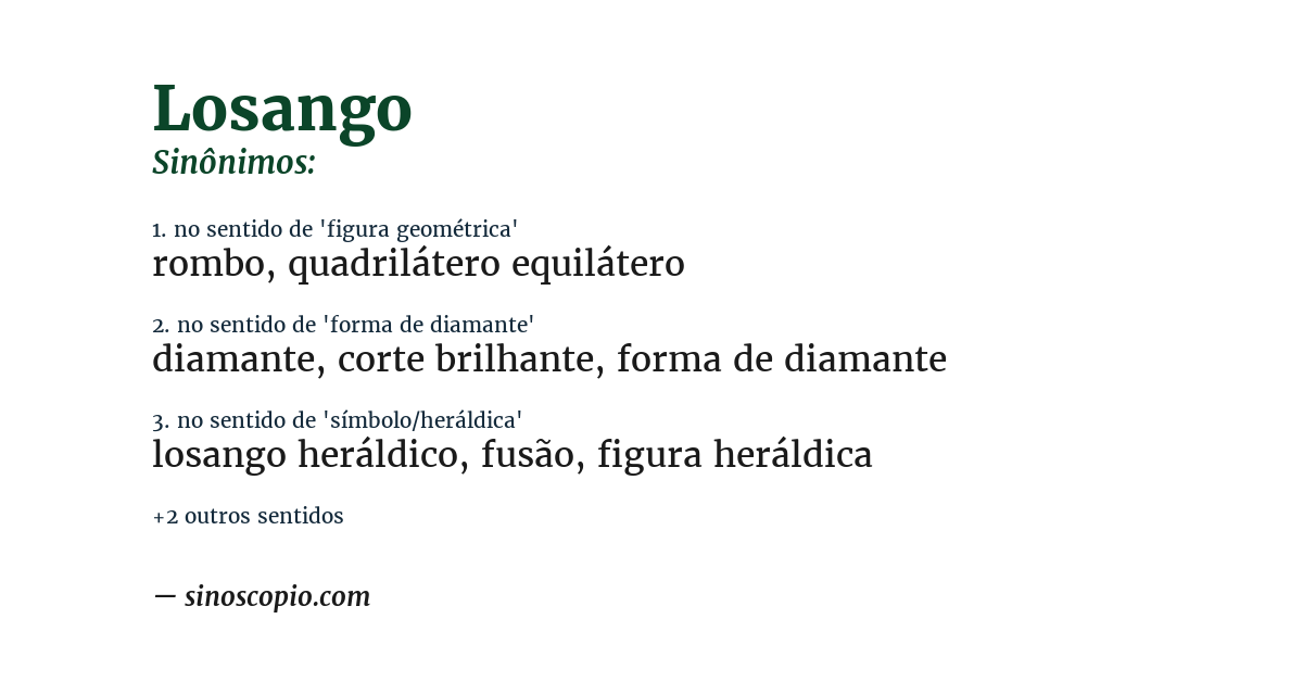 Sinônimo de losango