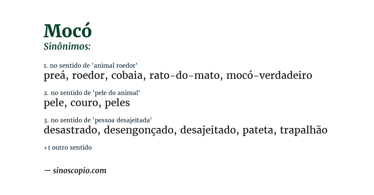 Sinônimo de mocó