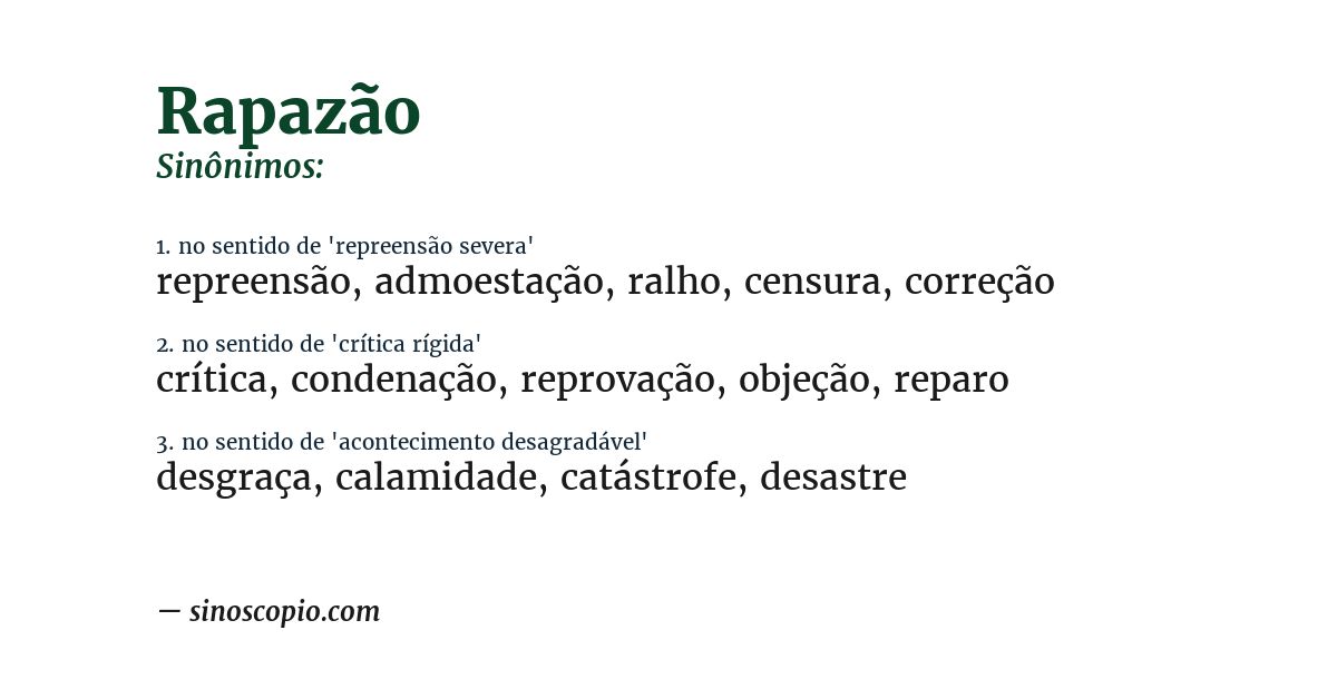 Sinônimo de rapazão