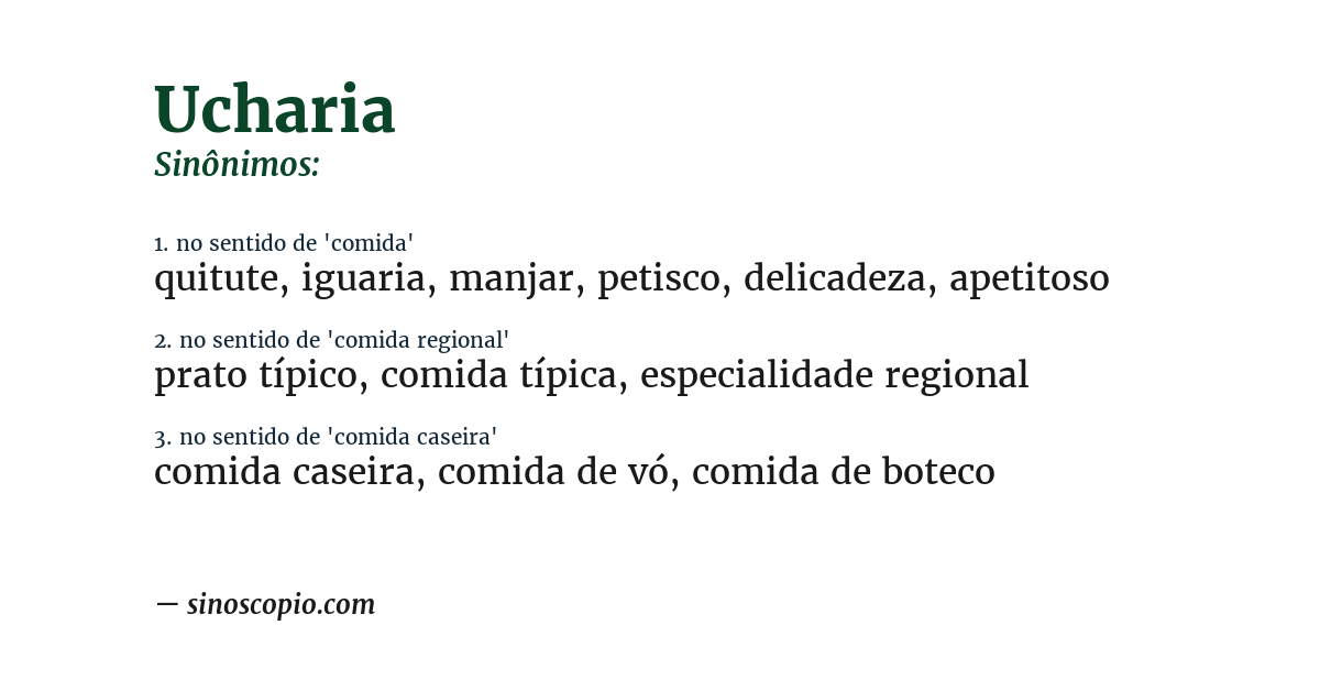 Sinônimo de ucharia