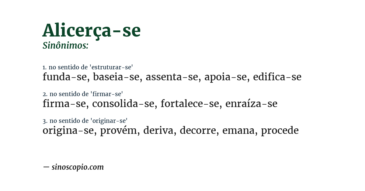 Sinônimo de alicerça-se