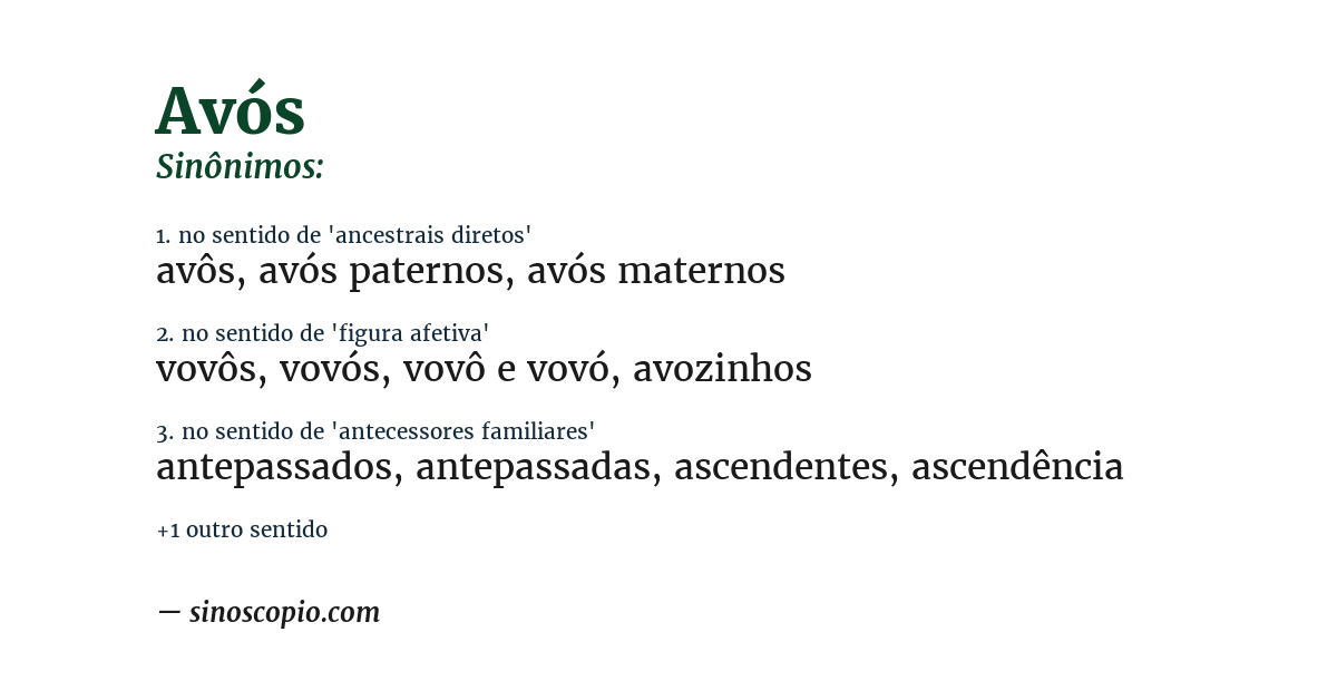 Sinônimo de avós