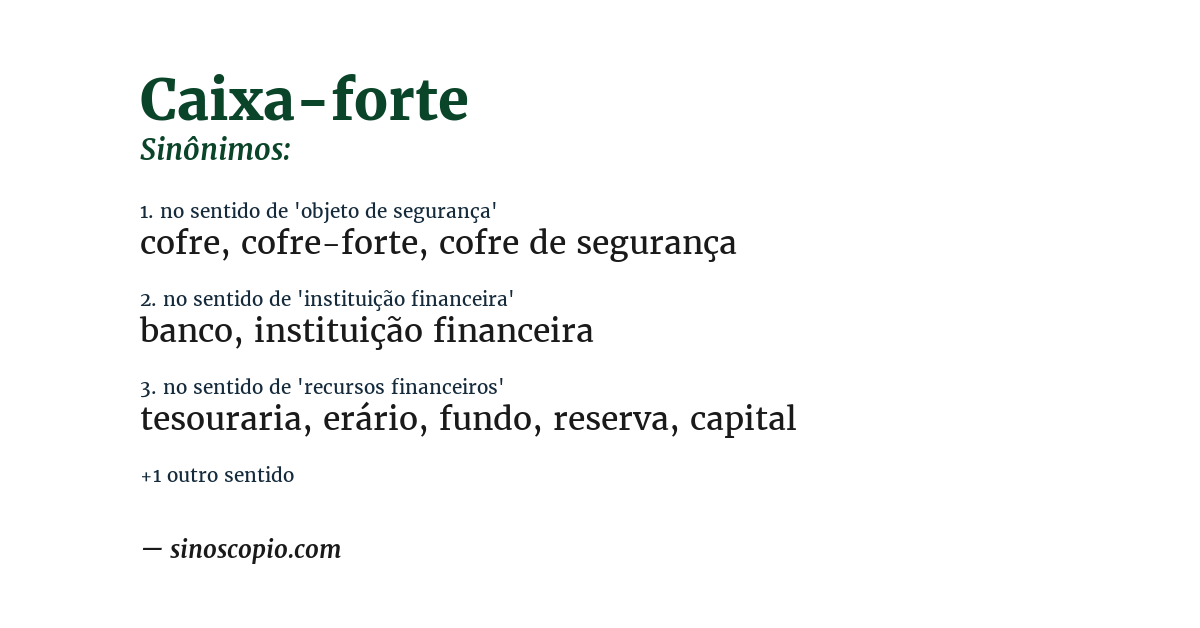 Sinônimo de caixa-forte
