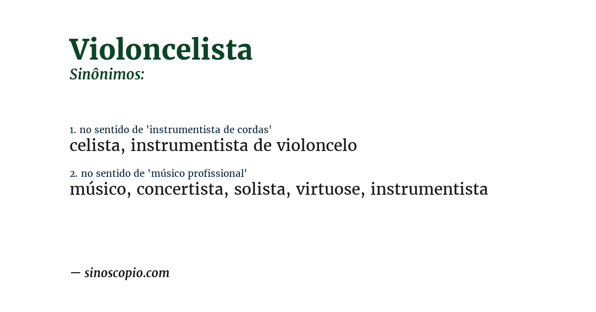 Sinônimo de violoncelista