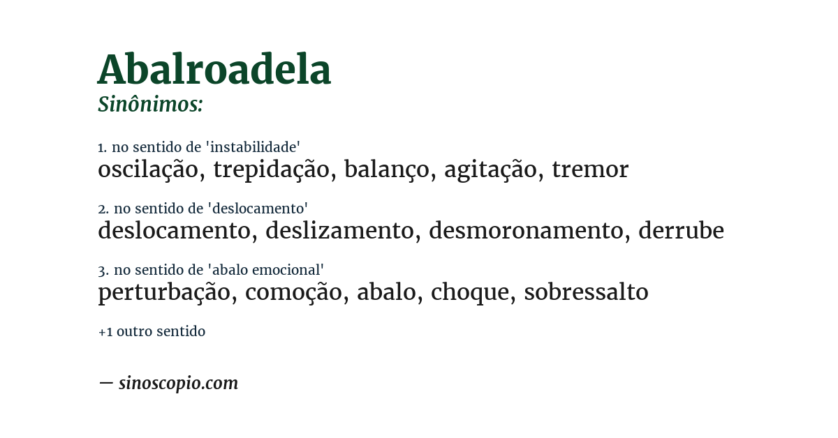 Sinônimo de abalroadela