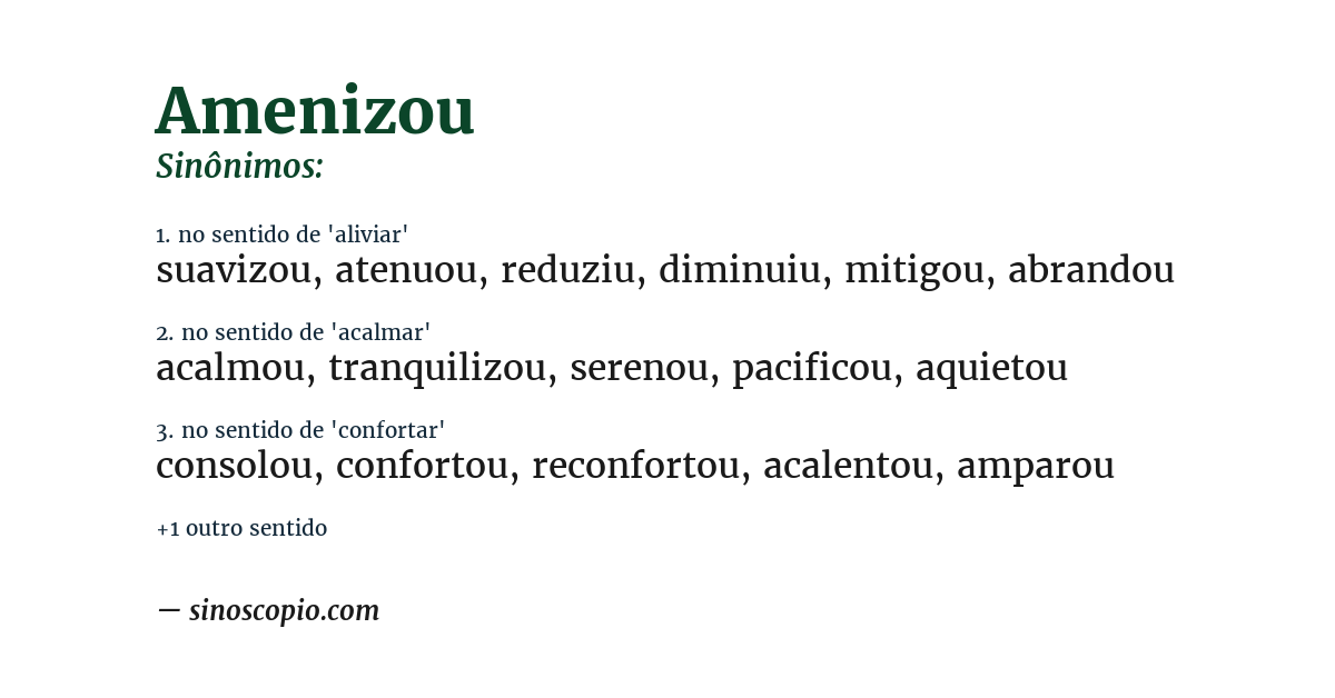 Sinônimo de amenizou
