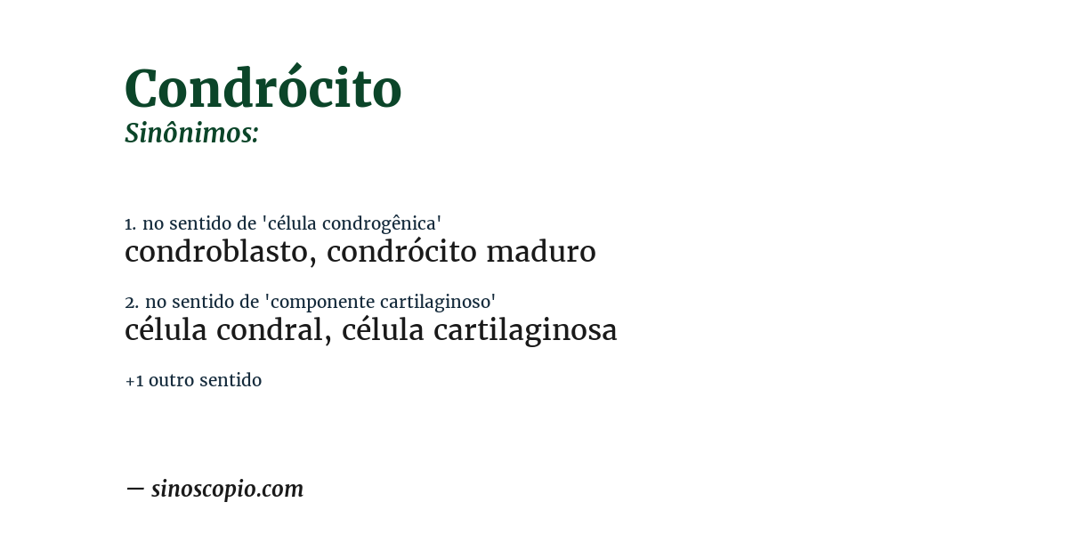 Sinônimo de condrócito