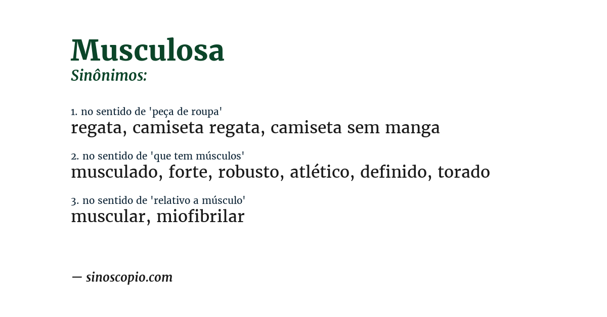 Sinônimo de musculosa