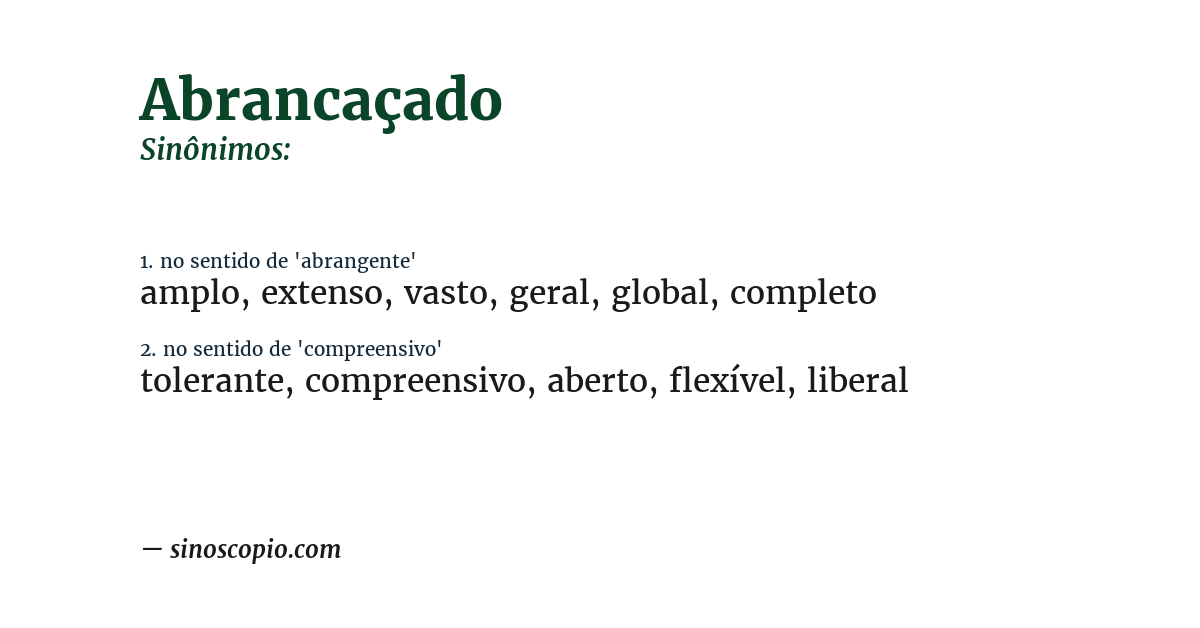 Sinônimo de abrancaçado