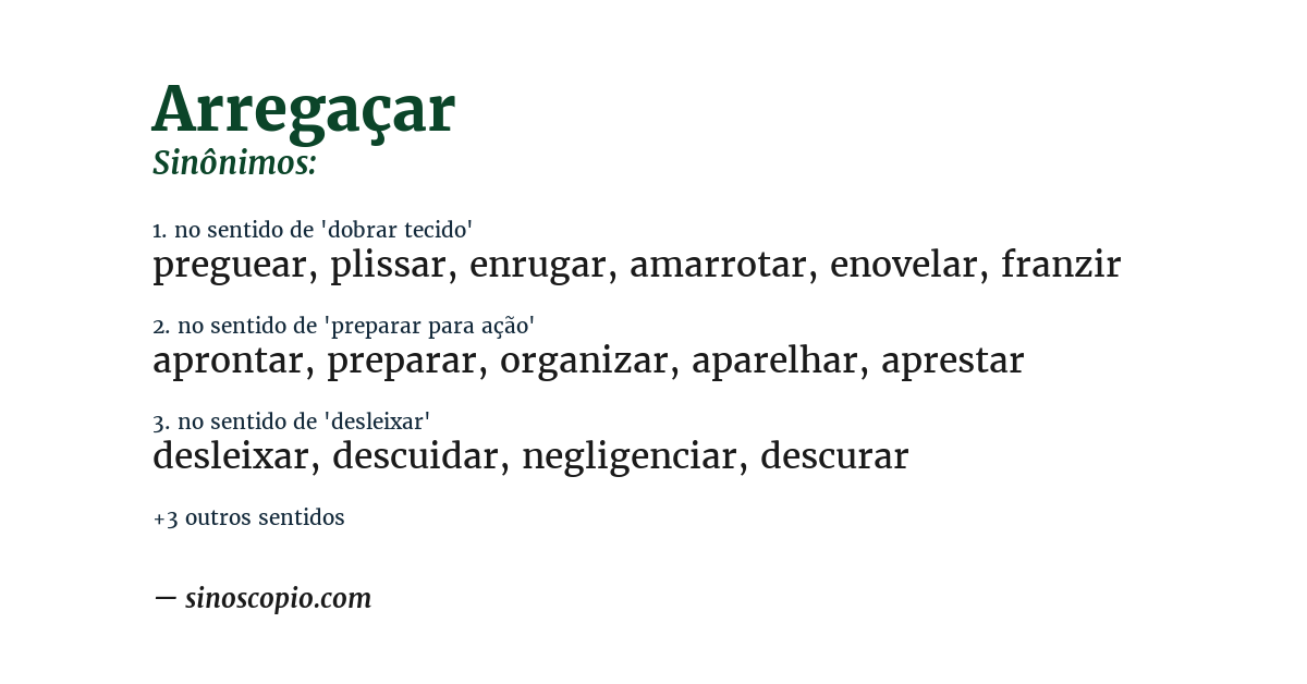 Sinônimo de arregaçar