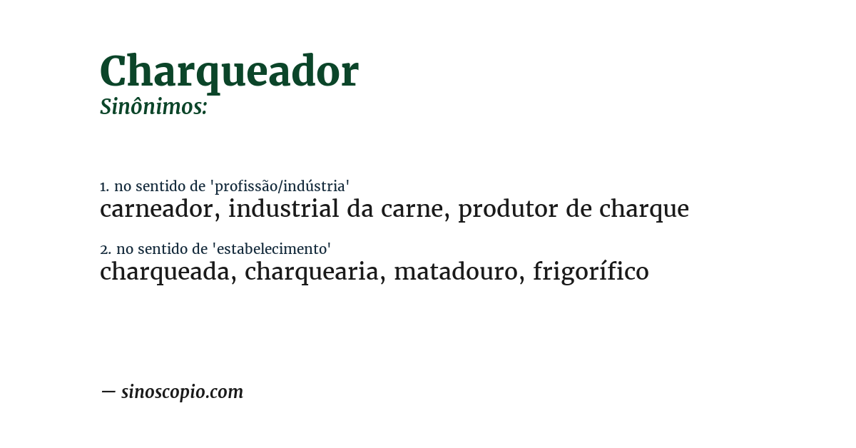 Sinônimo de charqueador