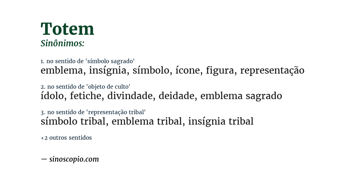 Sinônimo de totem
