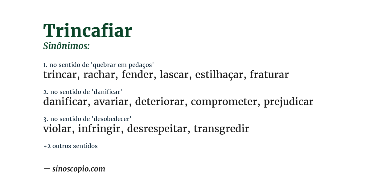 Sinônimo de trincafiar