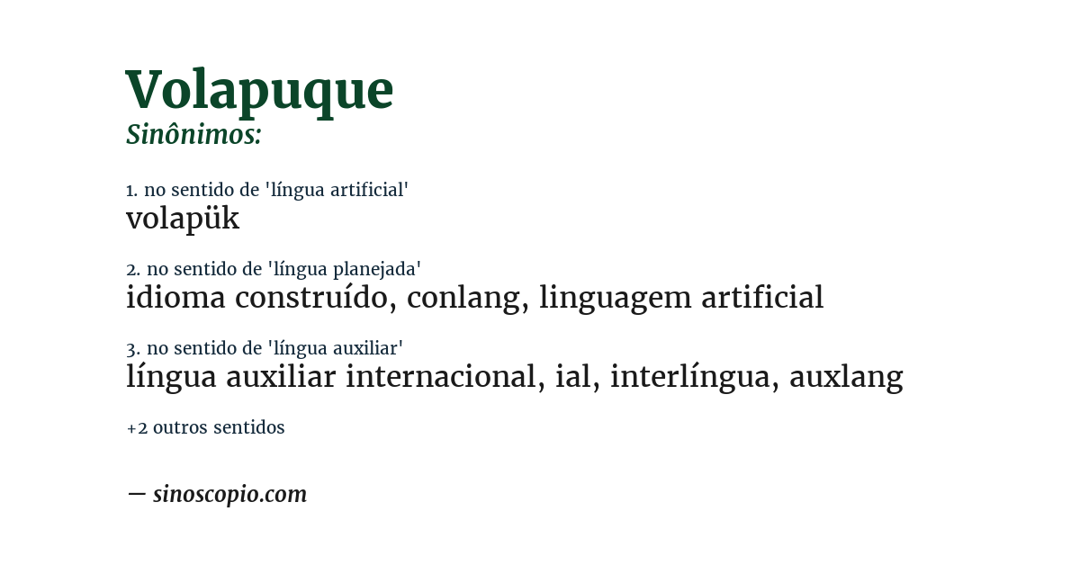 Sinônimo de volapuque