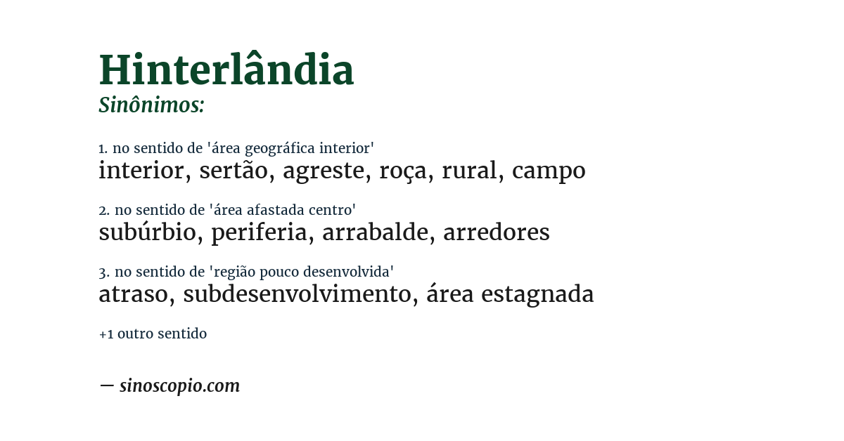 Sinônimo de hinterlândia